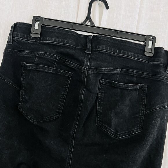 Torrid Black Ripped Torn Stretchy Bomb Shell Skinny Jeans - Plus Size 18R - Picture 5 of 9